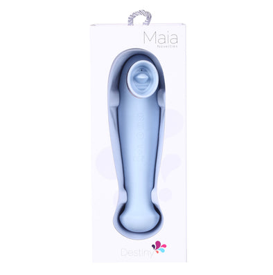 Destiny 15-Function Rechargeable Vibrating - Suction Wand - Blue-Vibrators-Maia Toys-Andy's Adult World