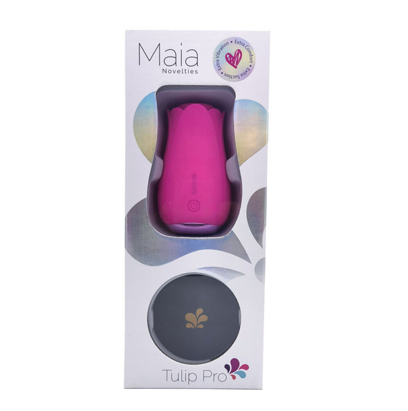Tulip Pro 15-Function Suction Vibe With Wireless Charging - Pink-Vibrators-Maia Toys-Andy's Adult World