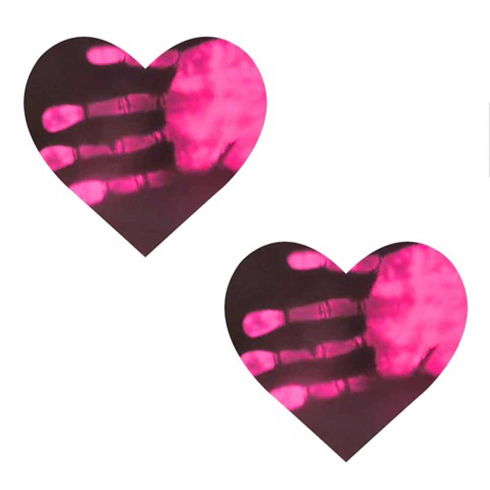Neon Pinky Tink Temperature Reactive Heart Nipple Cover Pasties-Nipple Stimulators-Neva Nude-Andy's Adult World