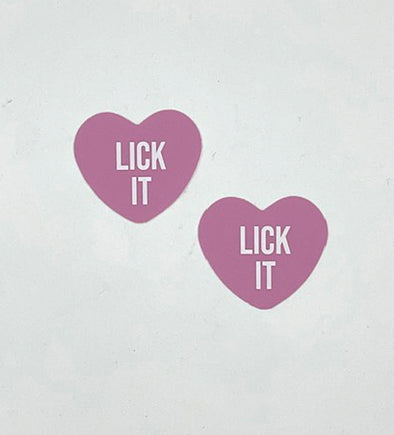 Lick It Light Pink Candy Heart Pasties-Nipple Stimulators-Neva Nude-Andy's Adult World