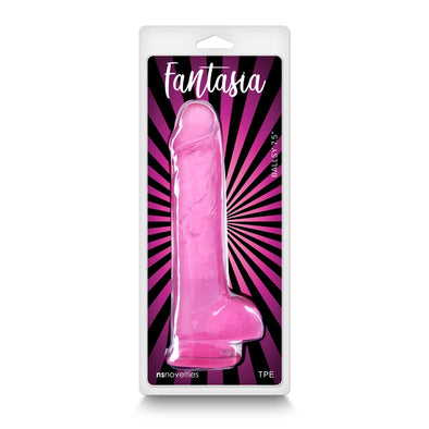 Fantasia - Ballsy 7.5 Inch - Pink-Dildos & Dongs-nsnovelties-Andy's Adult World
