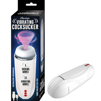 Vibrating Cocksucker - White-Masturbation Aids for Males-Nasstoys-Andy's Adult World