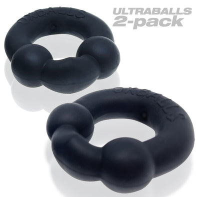 Ultraballs 2- Piece Cockring Set - Night Black-Cockrings-Oxballs-Andy's Adult World
