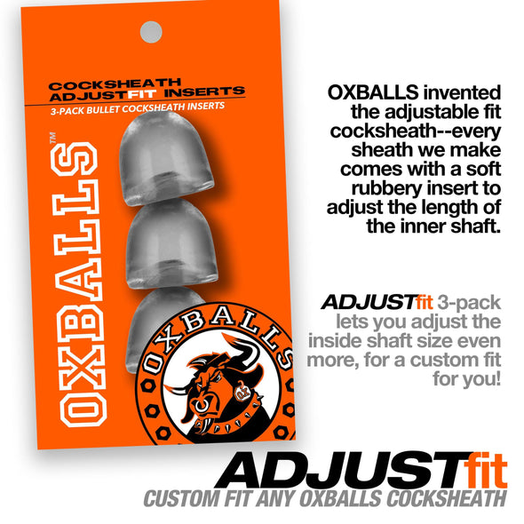 Cocksheath Adjustfit 3 Pack Bullet Inserts-Penis Extension & Sleeves-Oxballs-Andy's Adult World
