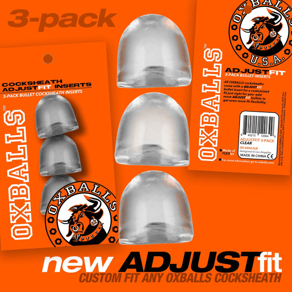 Cocksheath Adjustfit 3 Pack Bullet Inserts-Penis Extension & Sleeves-Oxballs-Andy's Adult World