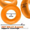 Fat Willy 3-Pack Jumbo Cockring - Orange-Cockrings-Oxballs-Andy's Adult World