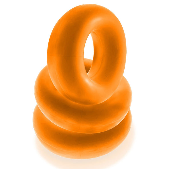 Fat Willy 3-Pack Jumbo Cockring - Orange-Cockrings-Oxballs-Andy's Adult World