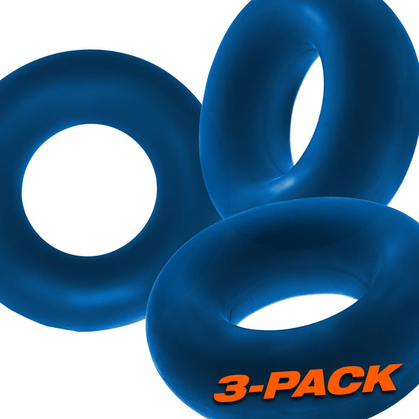Fat Willy 3-Pack Jumbo C-Rings - Space Blue-Cockrings-Oxballs-Andy's Adult World