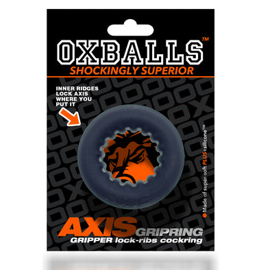 Axis - Rib Griphold Cockring - Black Ice-Cockrings-Oxballs-Andy's Adult World