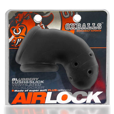 Airlock Air-Lite Vented Chasity - Black Ice-Cockrings-Oxballs-Andy's Adult World