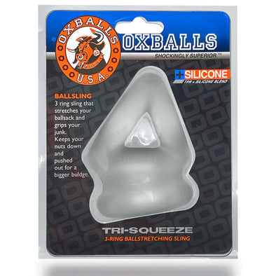 Tri-Squeeze Cocksling - Clear-Cockrings-Oxballs-Andy's Adult World