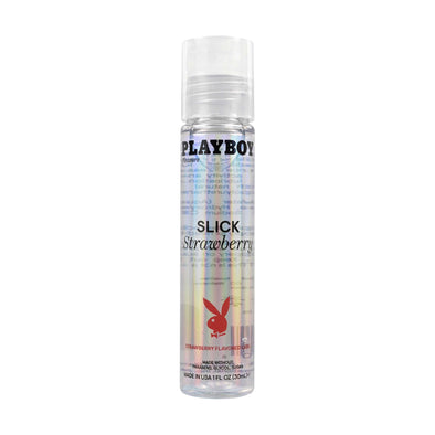 Playboy Pleasure Slick Strawberry Flavored Lubricant 1 Oz-Lubricants Creams & Glides-Playboy-Andy's Adult World