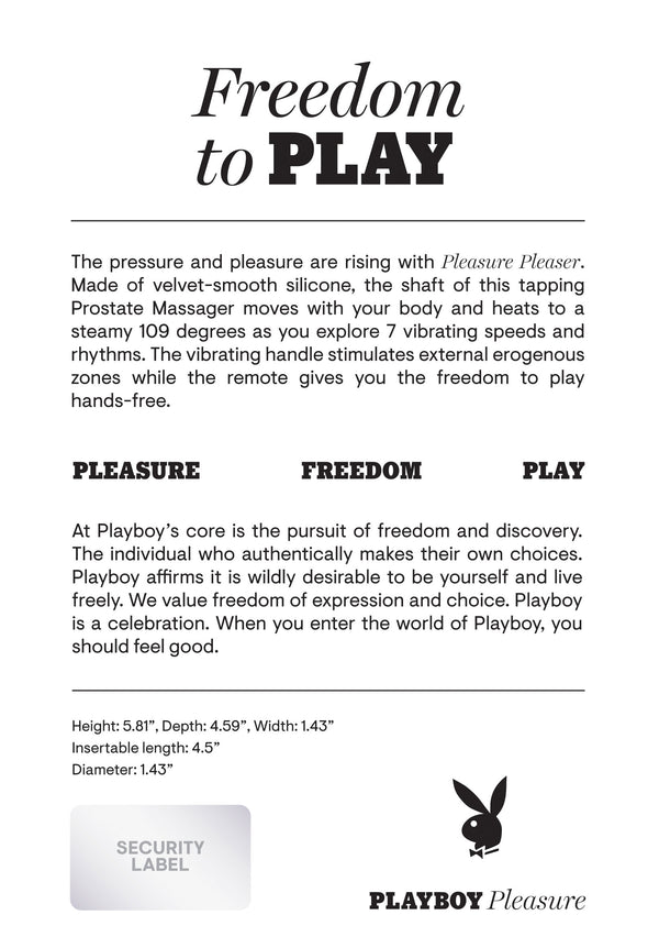 Pleasure Pleaser - Prostate Massager - Deep Ocean-Anal Toys & Stimulators-Playboy-Andy's Adult World