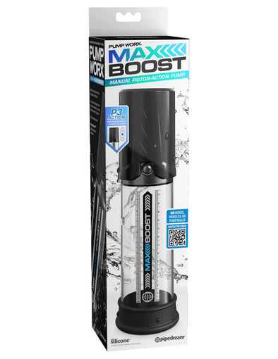 Pump Worx Max Boost - Black/clear-Masturbation Aids for Males-Pipedream-Andy's Adult World