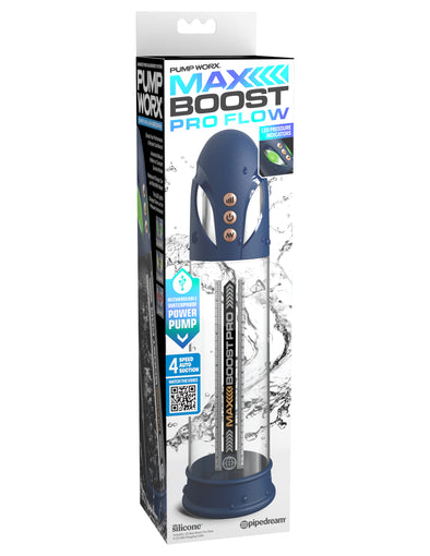 Max Boost Pro Flow - Blue/clear-Pumps & Enlargers-Pipedream-Andy's Adult World