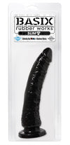Basix Rubber Works - Slim 7 Inch With Suction Cup - Black