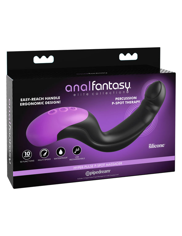 Anal Fantasy Elite Hyper-Pulse P-Spot Massager - Black-Anal Toys & Stimulators-Pipedream-Andy's Adult World