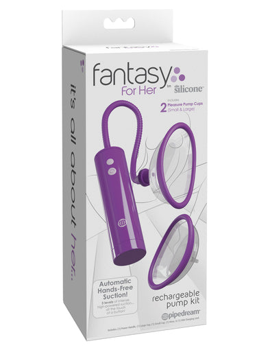 Fantasy for Her Rechargeable Pleasure Pump Kit - Purple-Clit Stimulators-Pipedream-Andy's Adult World
