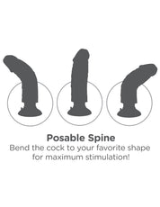 King Cock 10&quot; Vibrating Cock - Flesh