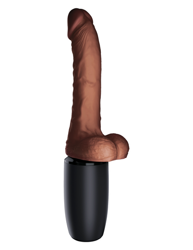 7.5 Inch Thrusting Cock With Balls - Brown-Vibrators-Pipedream-Andy's Adult World