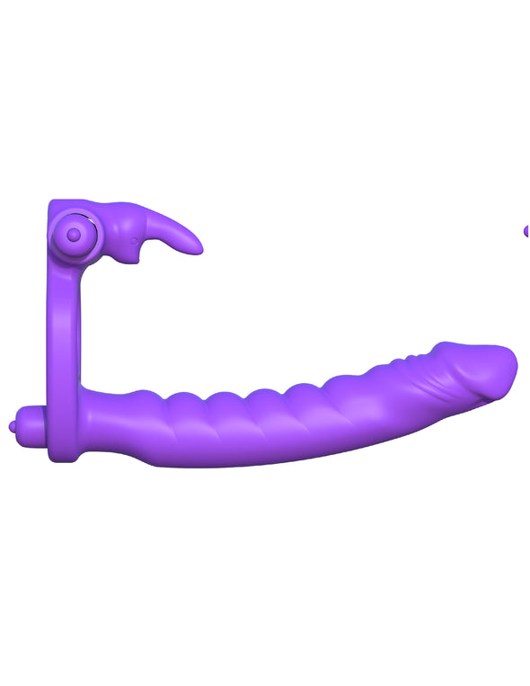 Fantasy C-Ringz Silicone Double Penetrator Rabbit - Purple
