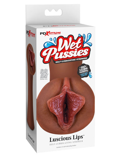 Extreme Wet Pussies - Luscious Lips - Brown-Masturbation Aids for Males-PDX Brands-Andy's Adult World
