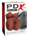 Pdx Plus Ez Bang Torso - Brown-Masturbation Aids for Males-PDX Brands-Andy's Adult World