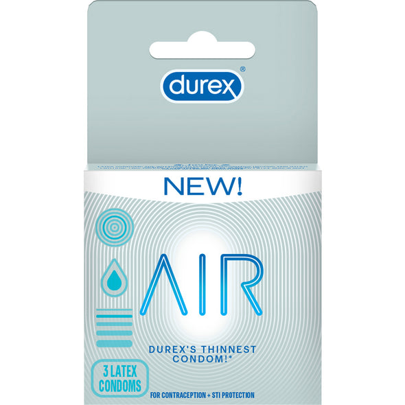 Durex Air Condom- 3 Pack-Condoms-Paradise Marketing-Andy's Adult World