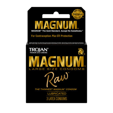 Trojan Magnum Raw 3 Ct Condoms-Condoms-Paradise Marketing-Andy's Adult World