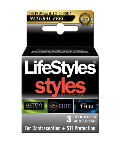 Lifestyles - Styles Sensitive 3 Pk-Condoms-Paradise Marketing-Andy's Adult World