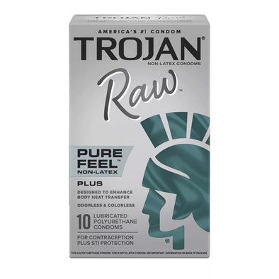 Trojan Raw Non-Latex 10 Pack-Condoms-Paradise Marketing-Andy's Adult World