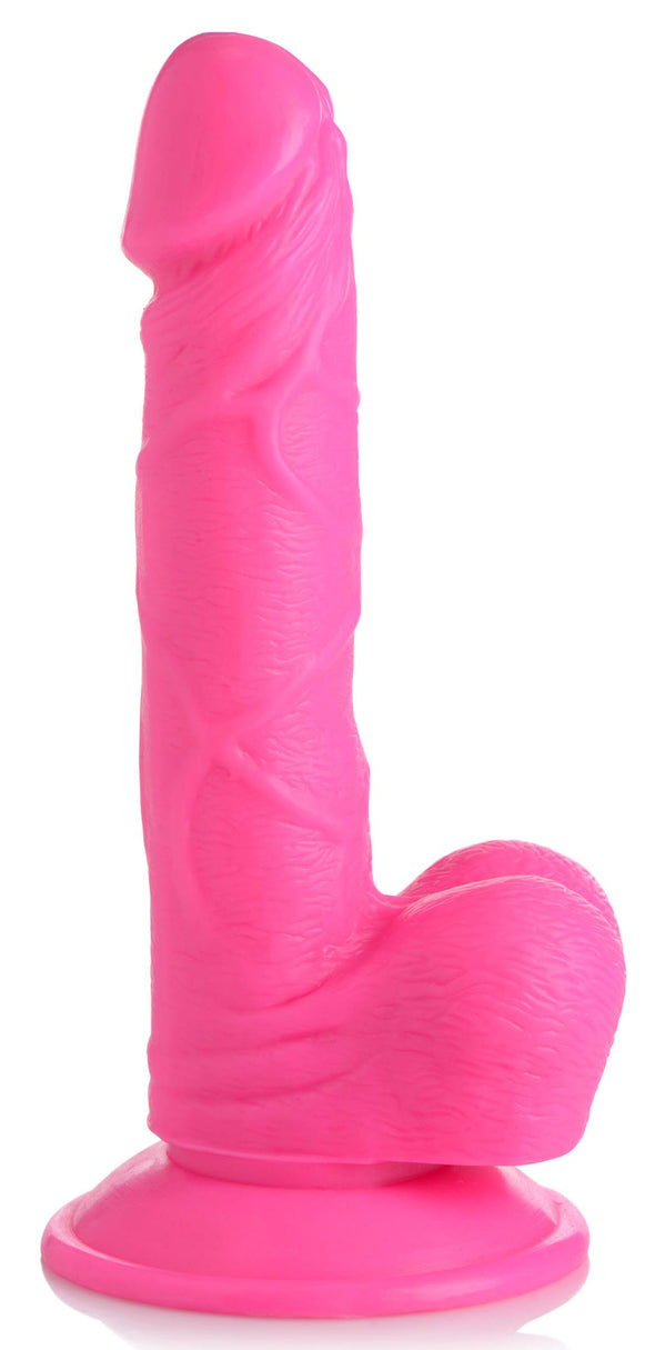 Pop Pecker 6.5 Inch Dildo With Balls - Pink-Dildos & Dongs-XR Brands Pop Peckers-Andy's Adult World