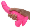 Pop Pecker 7.5 Inch Dildo With Balls - Pink-Dildos & Dongs-XR Brands Pop Peckers-Andy's Adult World