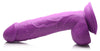 Pop Pecker 8.25 Inch Dildo With Balls - Purple-Dildos & Dongs-XR Brands Pop Peckers-Andy's Adult World