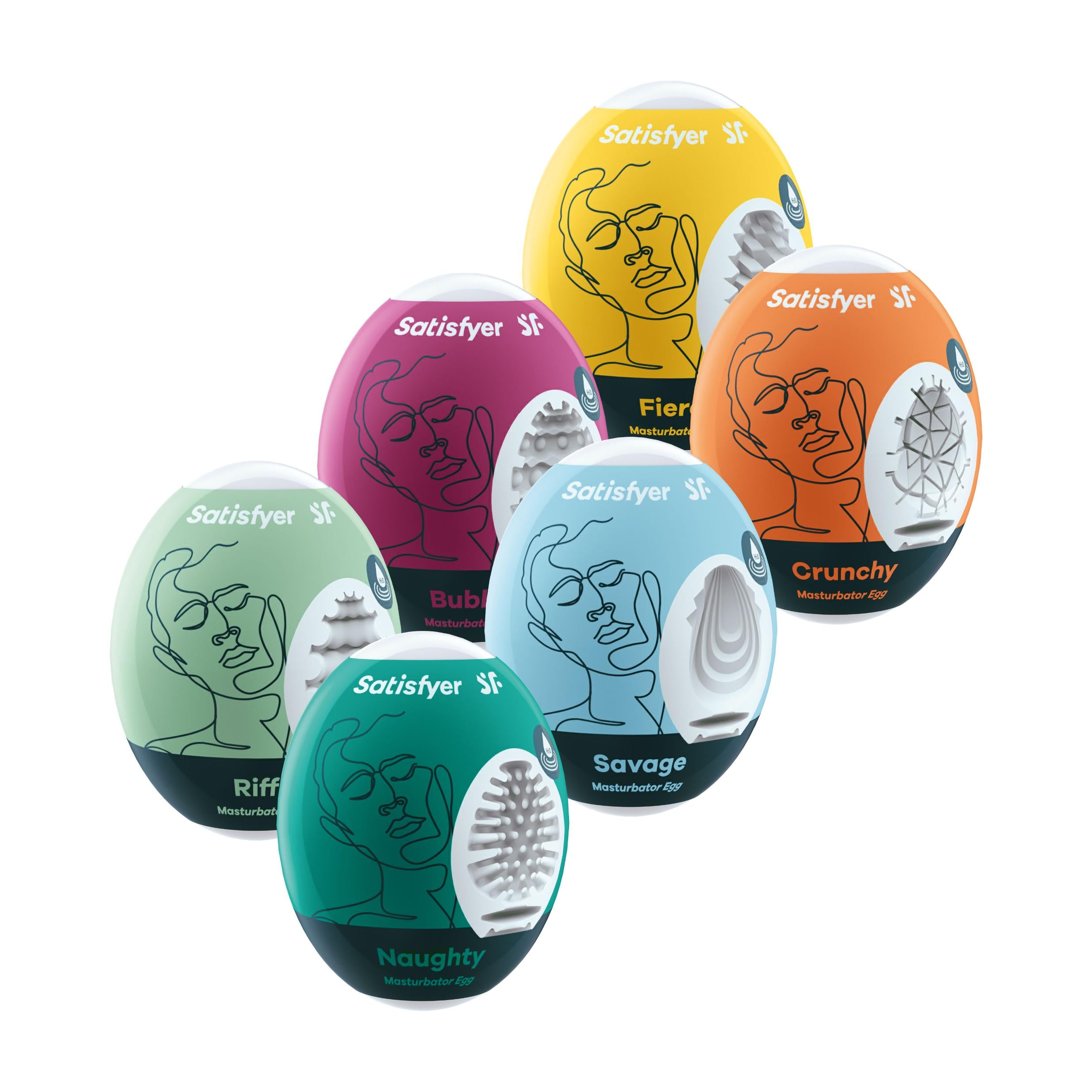 Masturbator Eggs - 6 Piece Set-Masturbation Aids for Males-Satisfyer-Andy's Adult World