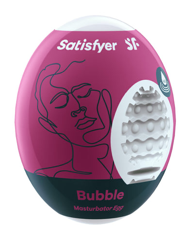 Satisfyer Masturbator Egg - Bubble - Violet-Masturbation Aids for Males-Satisfyer-Andy's Adult World