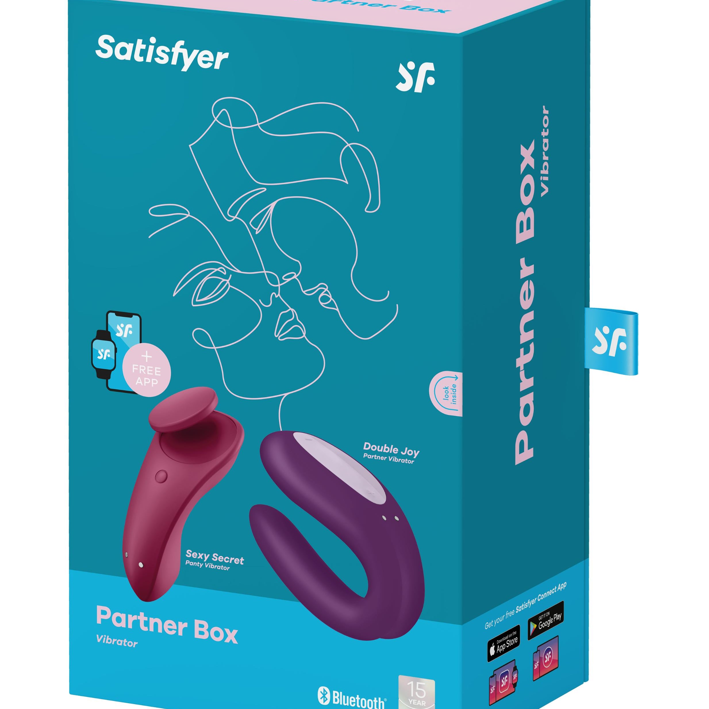 Partner Box 1 - Sexy Secret + Double Joy - Violet-Vibrators-Satisfyer-Andy's Adult World