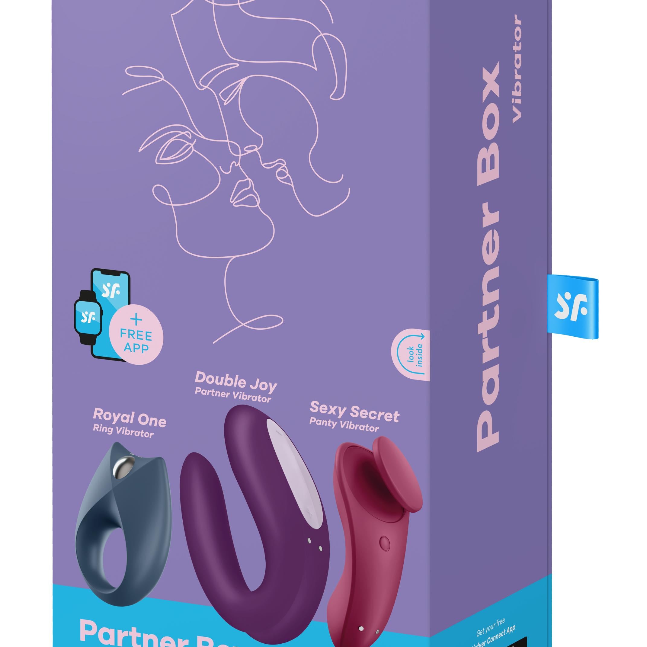 Partner Box 3 - Sexy Secret + Double Joy + Royal One-Vibrators-Satisfyer-Andy's Adult World