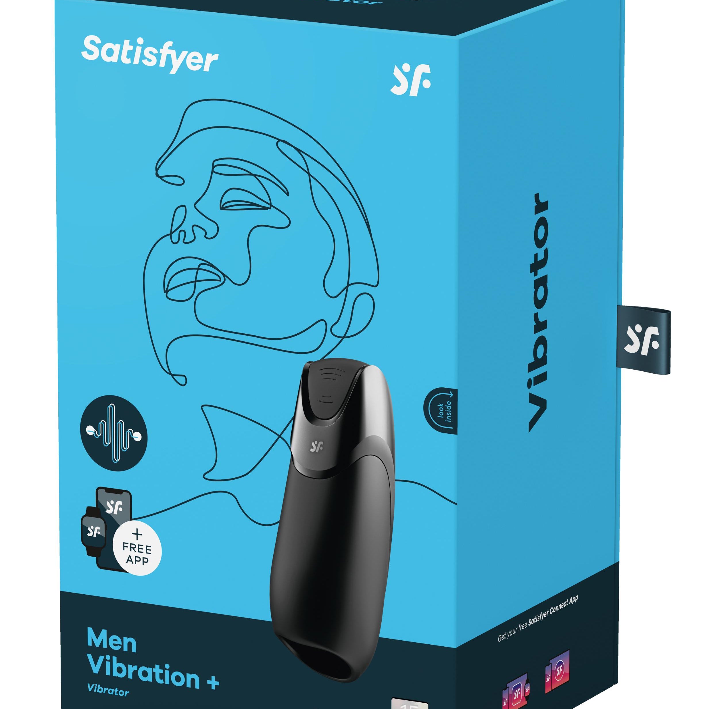 Men Vibration+ Vibrator - Black-Masturbation Aids for Males-Satisfyer-Andy's Adult World