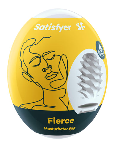 Satisfyer Masturbator Egg - Fierce - Yellow-Masturbation Aids for Males-Satisfyer-Andy's Adult World