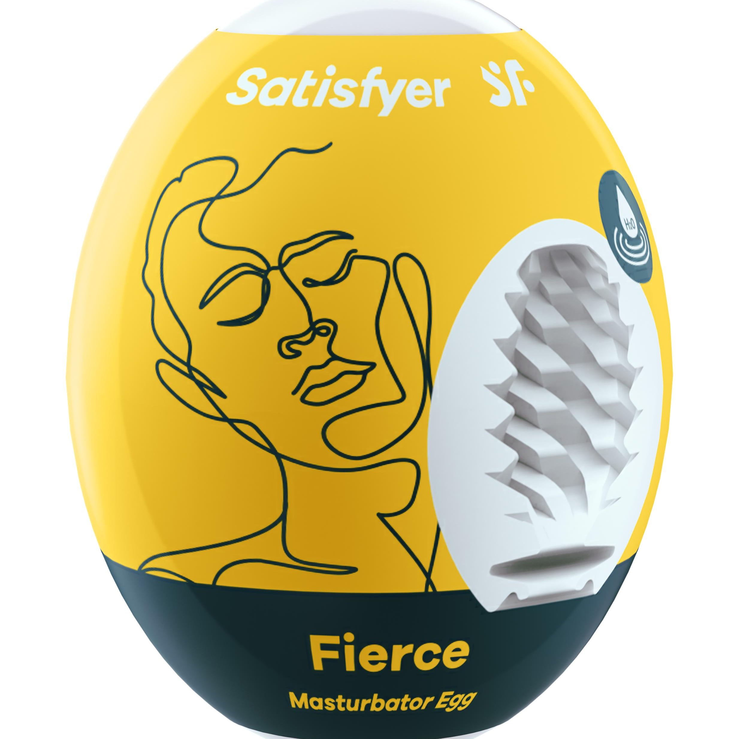 3 Pc Set Masturbator Egg - Fierce - Yellow-Masturbation Aids for Males-Satisfyer-Andy's Adult World