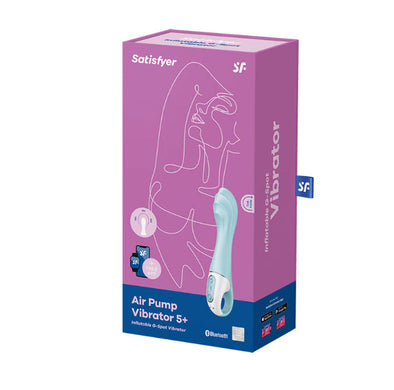 Satisfyer Air Pump Vibrator 5 Plus Inflatable G-Spot Vibrator - Blue-Vibrators-Satisfyer-Andy's Adult World
