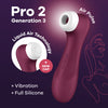 Satisfyer Pro 2 Generation 3 Liquid Air Technology - Red Wine-Clit Stimulators-Satisfyer-Andy's Adult World