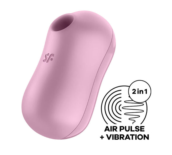 Satisfyer Cotton Candy - Air Pulse Stimulator Plus Vibrator - Lilac-Clit Stimulators-Satisfyer-Andy's Adult World
