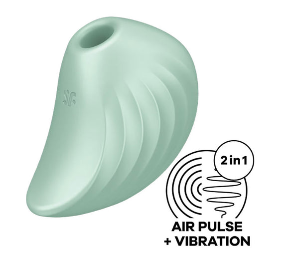 Satisfyer Pear Diver - Air Pulse Stimulator Plus Vibration - Mint-Clit Stimulators-Satisfyer-Andy's Adult World