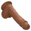 Dual Density Silicone Studs 6.25 Inch - Brown-Dildos & Dongs-CalExotics-Andy's Adult World
