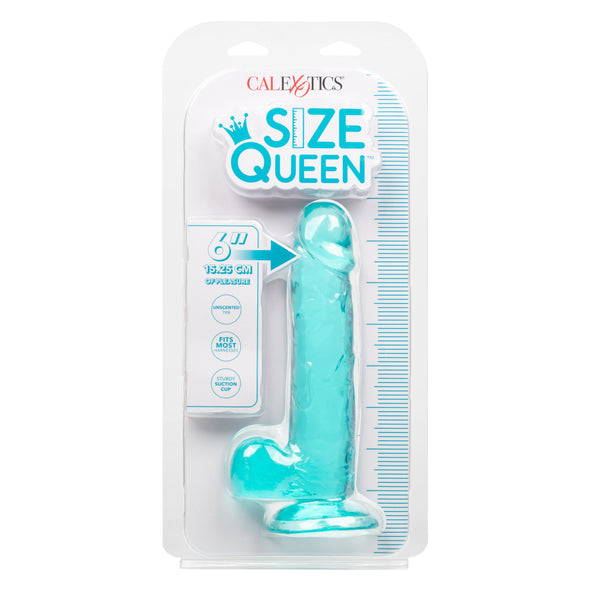 Size Queen 6 Inch - Blue-Dildos & Dongs-CalExotics-Andy's Adult World