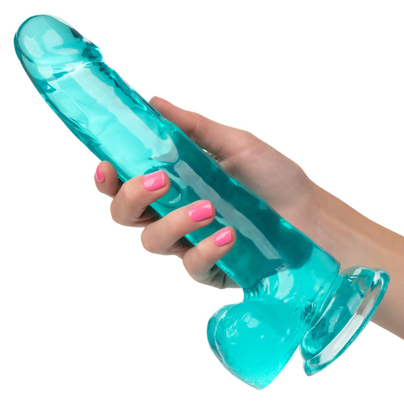 Size Queen 8 Inch - Blue-Dildos & Dongs-CalExotics-Andy's Adult World