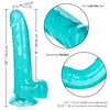 Size Queen 8 Inch - Blue-Dildos & Dongs-CalExotics-Andy's Adult World