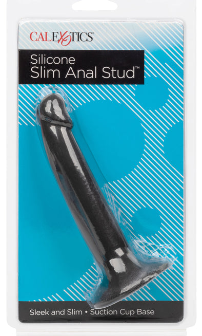 Silicone Slim Anal Stud - Black-Anal Toys & Stimulators-CalExotics-Andy's Adult World